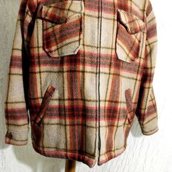 Riveted Wear Xenon Men Tan/Brown Plaid Jacket Men Size Large - Picture 8 of 13